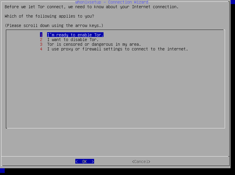 Whonix-Gateway CLI