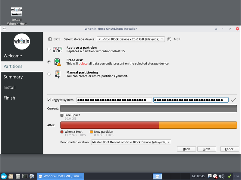 File:Whonix-Host Calamares Installer - Partitions Module.png